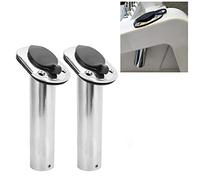 Supporto per canna da pesca, Portacanna in acciaio inox 316 pieghevole con montaggio a incasso e guarnizione 230 mm angolo 30° per barche yacht e kayak