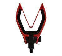 Supporto per canna da pesca regolabile a forma di V, testa di supporto per filettatura M3/8, per carpa marina, riva, banca europea, PVC, rosso, blu, verde, arancione (rosso)