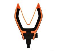 Supporto per canna da pesca regolabile a forma di V, testa di supporto per filettatura M3/8, per carpa marina, riva, banca europea, PVC, rosso, blu, verde, arancione (arancione)