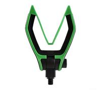 Supporto per canna da pesca regolabile a forma di V, testa di supporto per filettatura M3/8, per carpa marina, riva, banca europea, PVC, rosso, blu, verde, arancione (verde)