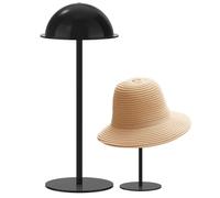 Supporto per cappelli in acrilico, 40 cm, con tesa trasparente e curva, multifunzione, per cappelli da cowboy, supporto per parrucche per venditori, saloni e guardaroba