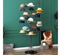 Supporto Per Cappelli, Portacappelli Industriale, Portacappelli Con Più Ganci, Portatile, Adatto Per Uso Domestico E Aziendale In Camere Da Letto, Armadi E Ingressi(nero,155x45cm)