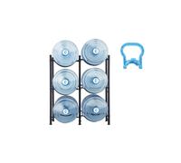 Supporto per caraffa-Duoku-3 livelli-Supporto per bottiglie da 5 galloni-Doppia fila-Per 6 bottiglie-Per cucina ufficio