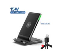 (Supporto per caricabatterie da 15 W) Supporto per caricabatterie wireless da 15 W per ricarica rapida