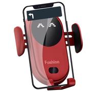Supporto per caricabatterie da auto senza fili, supporto automatico per cellulare, regolabile a 360 gradi, con protezione da sovraccarico, accessorio universale per auto, caricatore flessibile per la