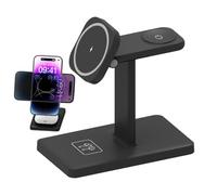 Supporto per caricabatterie per telefono senza fili, Supporto per telefono da scrivania Caricabatterie wireless | Supporto da scrivania per telefono da 15 W | Base di ricarica magnetica per comodino