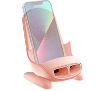Supporto per Caricabatterie Wireless - Funzione PA di Ricarica Rapida della Stazione di Ricarica 2 in 1 | Caricatore a Forma di Sedia con Porta USB da 15 W con Funzione PA per Chat dal Vivo