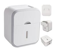 Supporto per Carta igienica Adesivo Impermeabile - Casella appesa a Parete con cassetti, Senza Fori, Ideale per bagni, Perfetto per Chi Vuole Spazio aggiuntivo