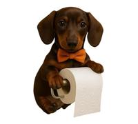 Supporto per Carta igienica Cane 3D in Resina - da Parete, Resistente, Ideale per Bagno e Cucina, per Amanti dei Cani,B