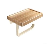 Supporto per carta Igienica da Parete per Telefono Supporto per | Acciaio carbonio verniciato, coating antiruggine, per ideale ambienti umidi, nel per tempo, per facile pulizia(Oak White)