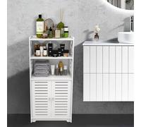 Supporto per carta igienica, mobiletto portaoggetti per WC, mobile da bagno su piedistallo design moderno, colonna, armadio/guardaroba, 75 x 22 x 36 cm, bianco