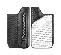 Supporto per carta posteriore del telefono, supporto per carta magnetica per il telefono,parte posteriore del titolare della carta di credito pieghevole con tasca per soldi con più, Nero , Vedi la