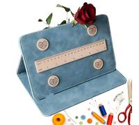 Supporto per cartamodello per lavoro a maglia in pelle, 25 cm, pieghevole, supporto magnetico per uncinetto, supporto per cartamodello | Istruzioni per l'assemblaggio organizzate per artigianato e