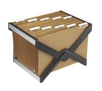 Supporto per cartelle sospese LUXOR 39 cm forma a X avana 10 cartelle - LUXOR 4