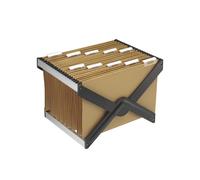 SUPPORTO PER CARTELLE SOSPESE LUXOR CON 10 CARTELLE 39cm AVANA