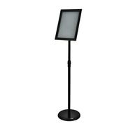 Supporto per cartelli A4, supporto per cartelli da pavimento, cornice visualizzata sia in verticale che in orizzontale con angolo di sicurezza per spettacoli aziendali in c A4 Black Right-angle style