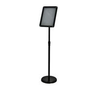 Supporto per cartelli A4, supporto per cartelli da pavimento, cornice visualizzata sia in verticale che in orizzontale con angolo di sicurezza per spettacoli aziendali i A4 Black Rounded-corner style