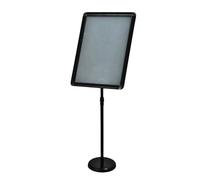 Supporto per cartelli A4, supporto per cartelli da pavimento, cornice visualizzata sia in verticale che in orizzontale con angolo di sicurezza per spettacoli aziendali i A2 Black Rounded-corner style