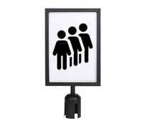 Supporto per cartelli - Cornice verticale su entrambi i lati | Espositore per poster, supporto A4 per controllo folla sentinella montanti coda barriere per cinture, guida per la folla