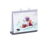 Supporto per cartelli in acrilico, per carte da tavolo multi-pagina, 6 pagine,12 lati, supporto per display da tavolo a doppia faccia, negozi, promozioni (orizzontale-10x15 cm)