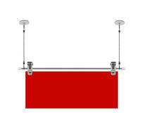 Supporto per cartello da soffitto con asta per appendere cartello da