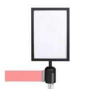 Supporto Per Cartello Stanchion - Base Per Poster Piedistallo A4 Nera 22x32 Cm | Supporto Per Cartello Con Montante A Doppia Faccia | Per Il Controllo Della Folla All'aperto Guida Al Ristorante Museo