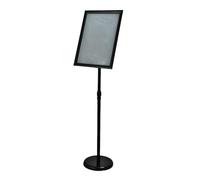 Supporto per cartellone Supporto per poster A4 per display pubblicitario Supporto per cartello da terra per ufficio commerciale regolabile con base stabile A3 Black Right-angle style
