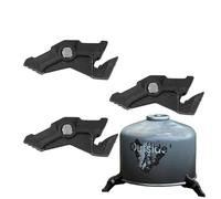 Supporto per cartuccia a gas - supporto per serbatoio gas | Supporto stabilizzatore per bidera Gass con supporto magnetico triangolare | Accessorio da campeggio in plastica leggera per il supporto