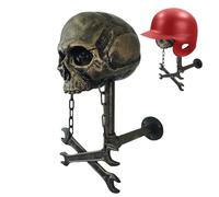 Supporto per casco con teschio, supporto da parete per cuffie