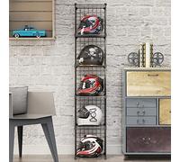 Supporto per casco da moto con ripiano per borsa per scarpe e contenitori modulari per garage, armadio e esposizione