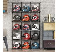 Supporto per casco da moto, in metallo, da pavimento, per casco da bicicletta, con ripiano per scarpe, griglie per armadietto, libreria modulare e vetrina per cappelli