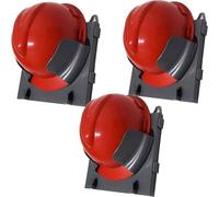 Supporto per Casco di Sicurezza a Parete - Supporto per Casco di Sicurezza per Officina e Fabbrica, Organizer Flessibile per giunzioni, plastica ABS Resistente, Grigio, 3 Pezzi - Soluzione d