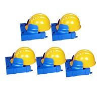 Supporto per Casco di Sicurezza da Parete, Confezione da 5 Supporti per Casco Blu - Organizzatore di giunzioni Flessibile per Officina, Fabbrica, Ufficio - Soluzione di stoccaggio in Plastic