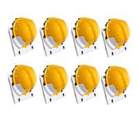 Supporto per Casco di Sicurezza da Parete, Organizer Flessibile per caschi di Sicurezza da 8 Pezzi per edilizia, Officina, Fabbrica e Ufficio - Soluzione di stoccaggio in plastica ABS Resist