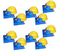 Supporto per Casco di Sicurezza da Parete - Supporto per Casco Resistente per edilizia e Officina - Organizzatore di giunzioni Flessibile, Soluzione di stoccaggio in plastica ABS da 10 Pezzi