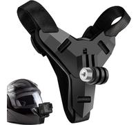 Supporto per casco moto Chin Mount con 1 vite per GoPro Hero 13/12/11/10/9/8/7/6/5/4/3, per Osmo Action, Session, SJCAM, AKASO, Campark, Polaroid, YI Action Cam(nero)