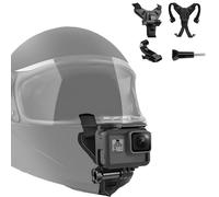 Supporto per Casco Moto Mento per GoPro Hero 13/12/11/10/9/8/7/6/5/4, Insta Ace Pro/2 X5 X4 X3, DJI OSMO Action 5 Pro Action 4/3, Silicone Antiscivolo, Action cam di Azione Accessori