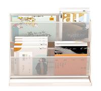 Supporto per catalogo, espositore per catalogo - Supporto per documentazione per display catalogo,Organizzatore di libri di letteratura multifunzionale, pratico supporto per brochure per bib