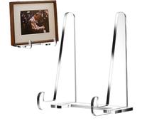 Supporto per cavalletto in acrilico - supporto per cavalletto trasparente per display | Supporto per libri trasparente | Supporto da tavolo per immagine cornice, decorativo per la scuola di cui