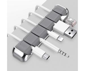 Supporto per Cavi Da Scrivania Con 5 Fessure, Durevole Organizer a Clip per Cavo