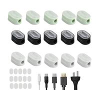 Supporto per Cavi Magnetico,15 Pezzi Organizzatore per Cavi Magnetico,Fermacavi per Scrivania,Magnetico con Autoadesivo Clip Cavo per Ordinato Cavo Ricarica,Cavo Cuffiere e Rete