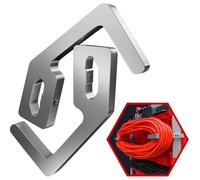 Supporto per cavo di prolunga per cassetta degli attrezzi in alluminio compatibile con tubi flessibili, fili, cinture, corde, 85 x 27 x 60 mm, argento