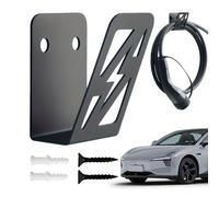 Supporto per cavo per caricabatterie per veicoli elettrici, con supporto da parete, organizzatore in ferro a vite, supporto per cavo di ricarica per auto, per campeggio, avventura, viaggi, lavoro