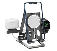 Supporto per cellulare 3 in 1 per stazione di ricarica Magsafe per Apple Watch dock e AirPods 1/Airpods2/Airpods PRO/3a generazione, compatibile con iWatch 6/5/4/3/2/1, iPhone 15/14/13/12 Series
