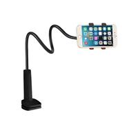 Supporto per cellulare a collo di cigno, supporto per cellulare per letto, supporto regolabile per il tavolo, con rotazione a 360°, ideale per guardare video e film a letto, nero