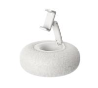 Supporto per Cellulare a Cuscino, Portatablet Rotante con Ciotola Morbida, Angoli di Visione a 360°, Gamma di Serraggio da 6 a 8,5 Cm e Smorzamento Colonna Regolabile white