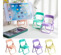 Supporto per cellulare a forma di mini sedia, supporto universale portatile e carino per cellulare da scrivania, ideale per guardare la TV/live.