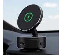 Supporto per cellulare auto con funzione di ricarica - Base di aspirazione automatica - 15 W ricarica rapida auto supporto compatibile con MagSafe per iPhone 15 14 13 12 - Masvita Wireless Charger per
