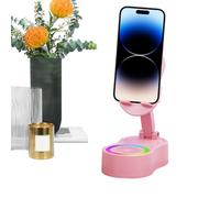 Supporto Per Cellulare Con Altoparlante Base dock per tablet live streaming | Altoparlante Wireless Induttivo Con Luce Ambiente Base Registrazione Ascolto Musica Per Viaggio Casa Camera