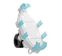 Supporto per cellulare con ammortizzatore, progettato per moto, scooter, ATV, con gomma antiscivolo e angoli di visione regolabili a 360 gradi (manubrio bianco)